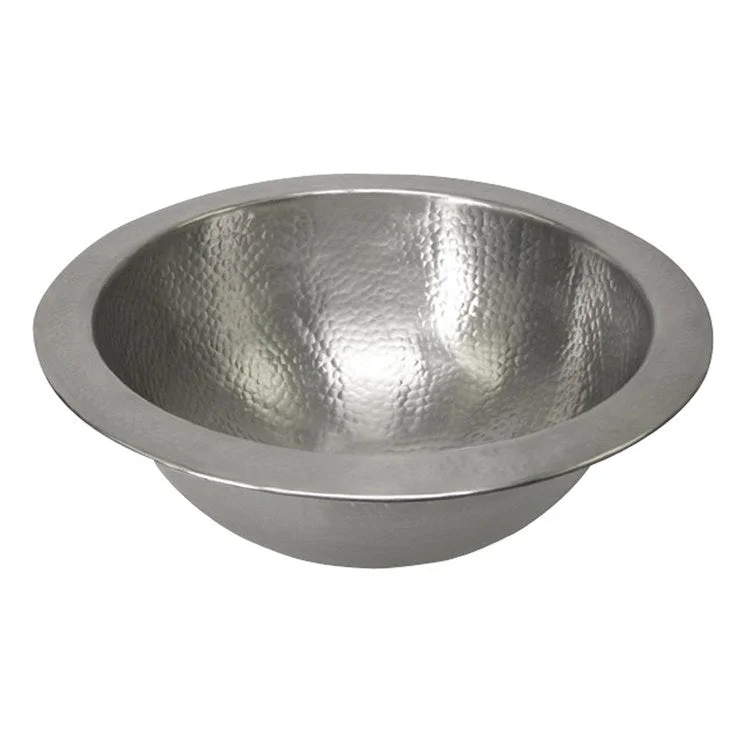 Lavatory Sink Aldwyn Round 15 Inch Round Hammered Pewter