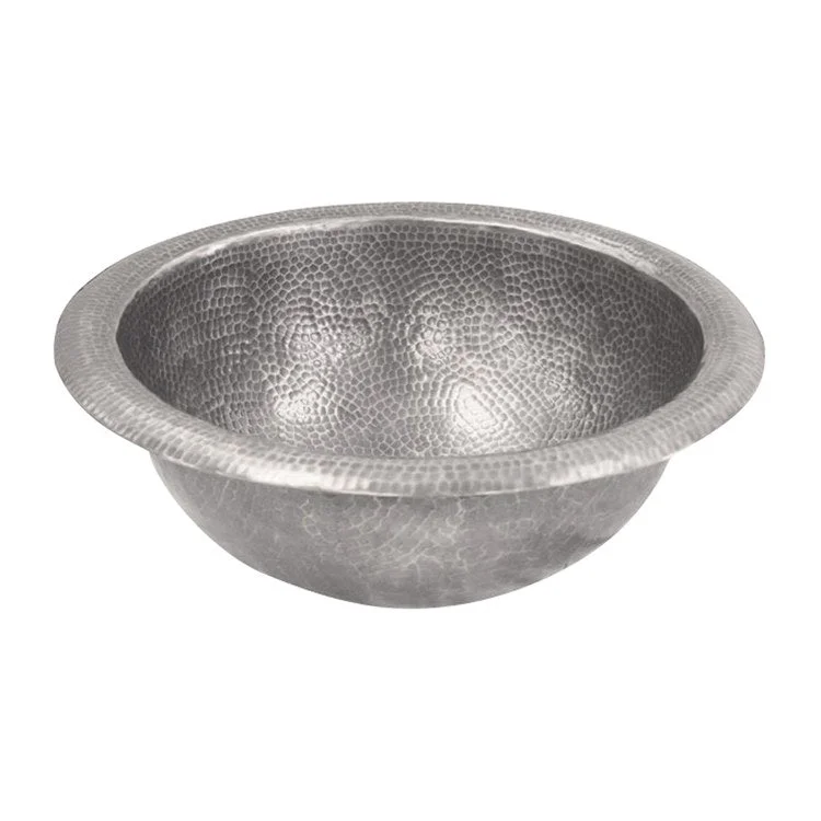 Lavatory Bowl Abner Self Rimming Medium Single Bowl 11-3/4 Inch Hammered Pewter 5-1/4 Inch