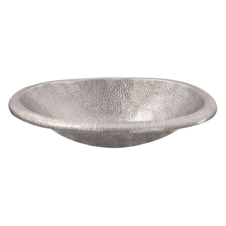 Lavatory Sink Fletcher Self Rimming 21 Inch Oval Hammered Pewter