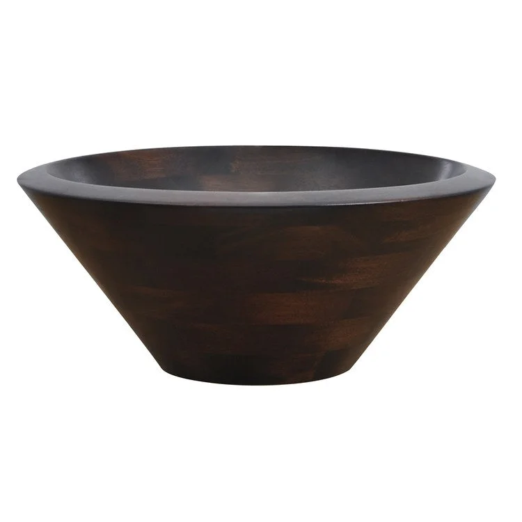 Vessel Catali Above Counter 13-3/4 Inch Mahogany Natural Wood