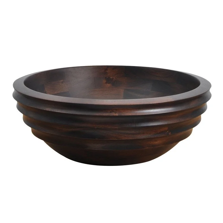 Vessel Manza Round 15-3/4 Inch Mahogany