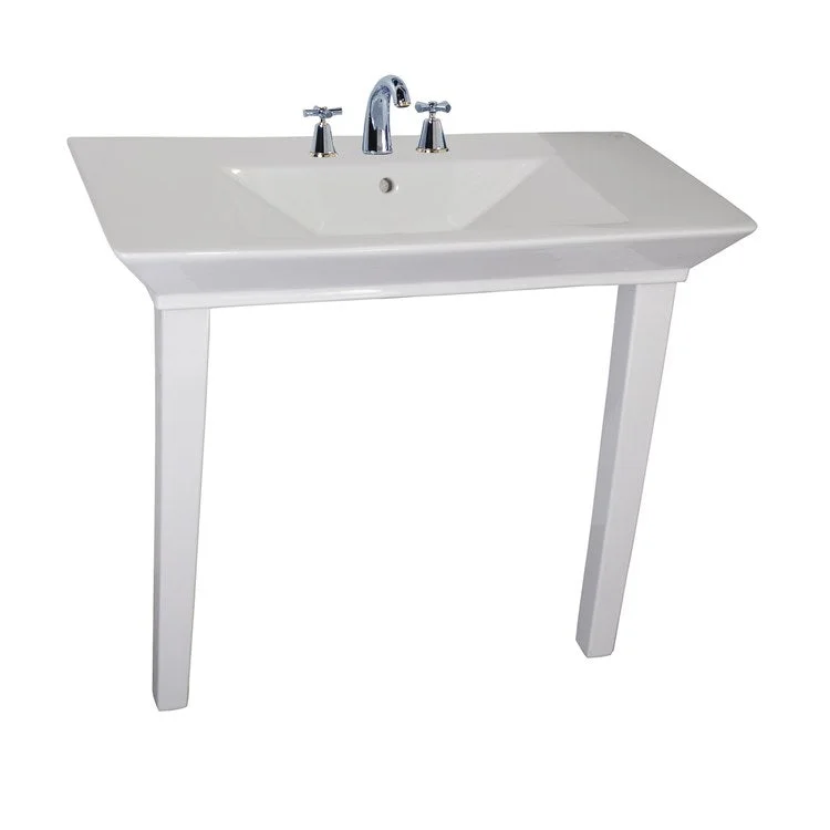 Console Sink Opulence His 39-1/2 Inch 8 Inch Spread Rectangle White