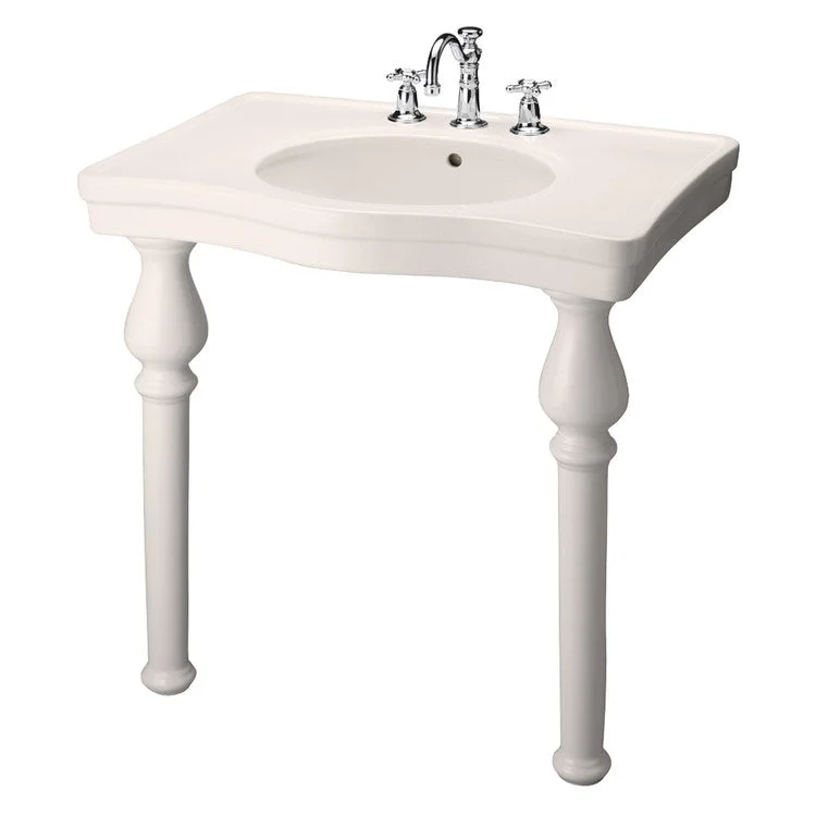 Console Sink Milano 33-1/4 Inch 8 Inch Spread Oval Bisque