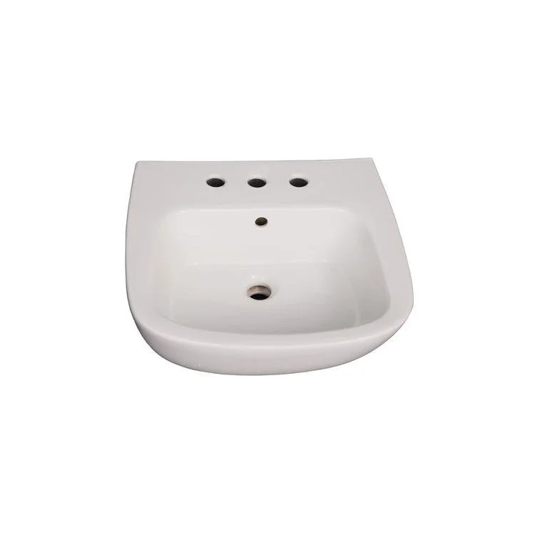 Pedestal Top Elena 500 19-3/4 Inch White 8 Inch Spread Vitreous China Rectangle