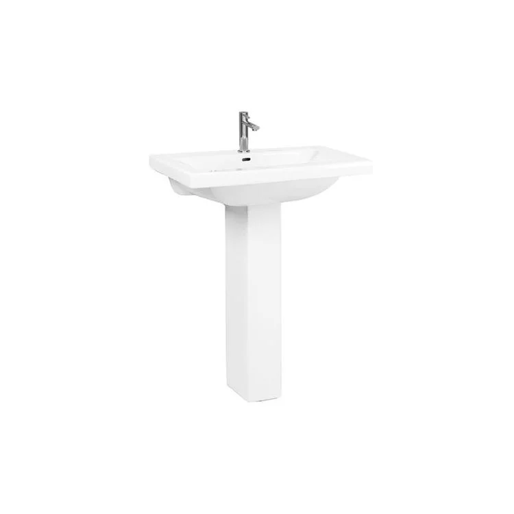 Pedestal Top Mistral 510 20 Inch White 4 Inch Spread Vitreous China Rectangle