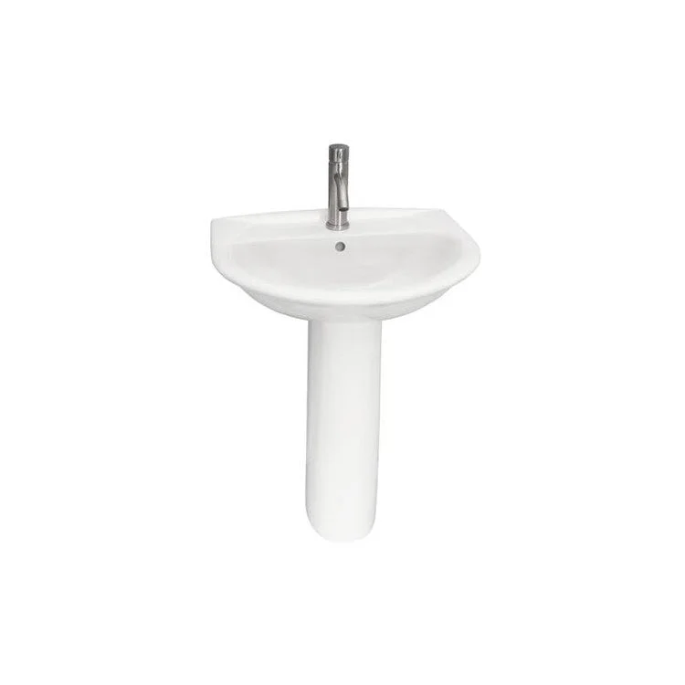 Pedestal Top Karla 505 20 Inch White 4 Inch Spread Vitreous China