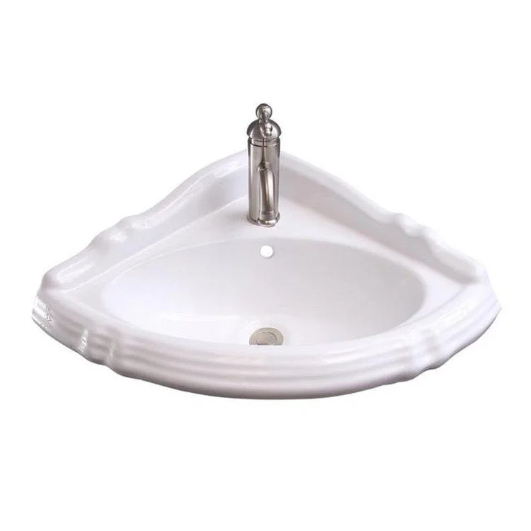 Pedestal Top Ethan with Overflow 26-1/2 Inch White Vitreous China