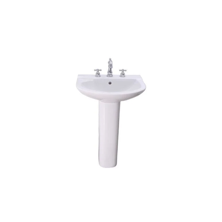 Pedestal Top Anabel 555 21-7/8 Inch White 8 Inch Spread Vitreous China