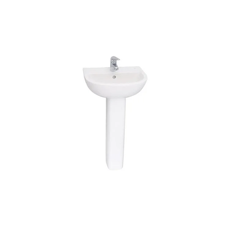 Pedestal Top Compact 450 17-3/4 Inch White 8 Inch Spread Vitreous China