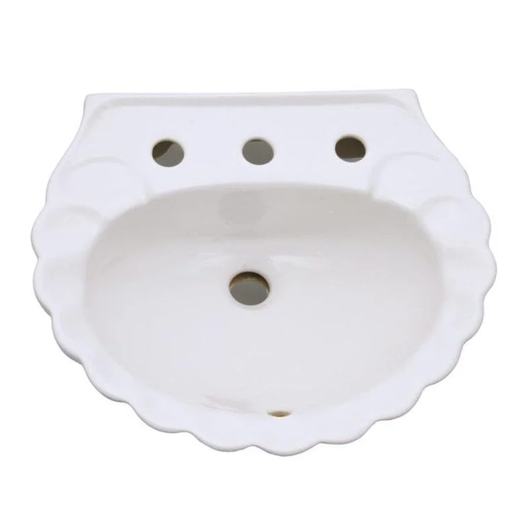 Pedestal Top Bali 19 Inch White 8 Inch Spread Vitreous China