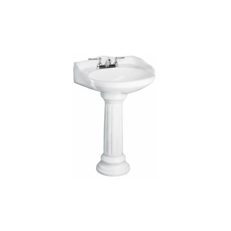 Pedestal Top Vicki 21-7/8 Inch White 4 Inch Spread Vitreous China