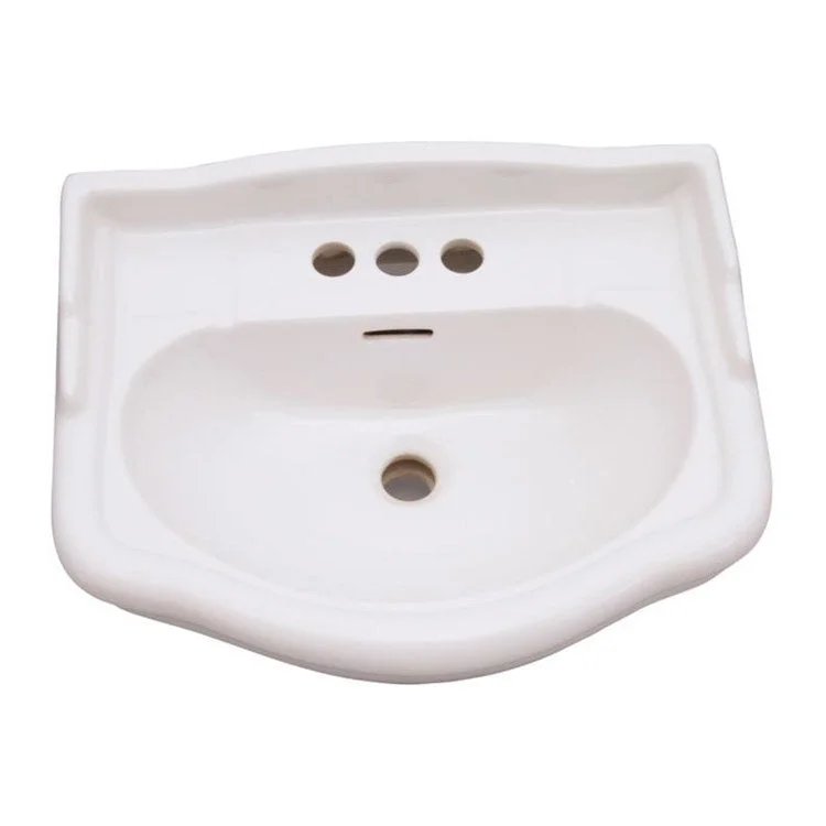 Pedestal Top Stanford 660 26 Inch White 4 Inch Spread Vitreous China Rectangle