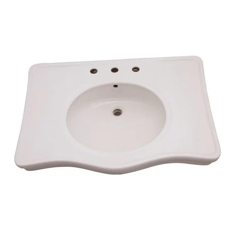 Console Sink Milano 17 Inch 8 Inch Spread Oval White