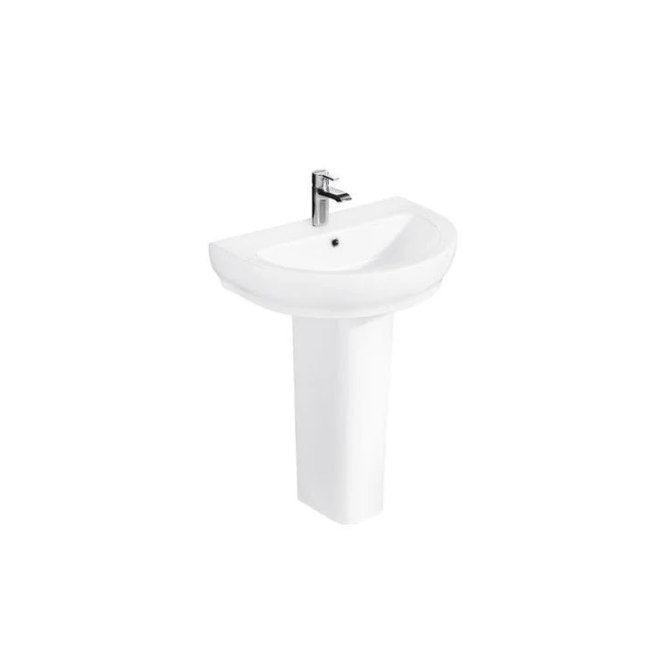 Pedestal 9 x 7 x 27-3/4 Inch White Harmony Vitreous China