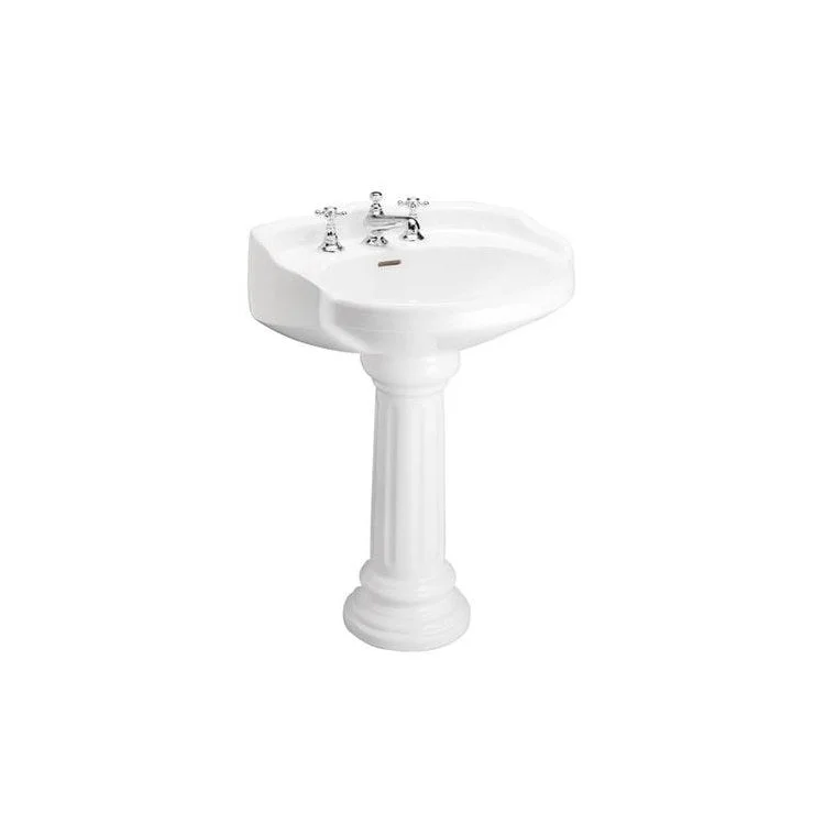 Pedestal White Victoria Vitreous China