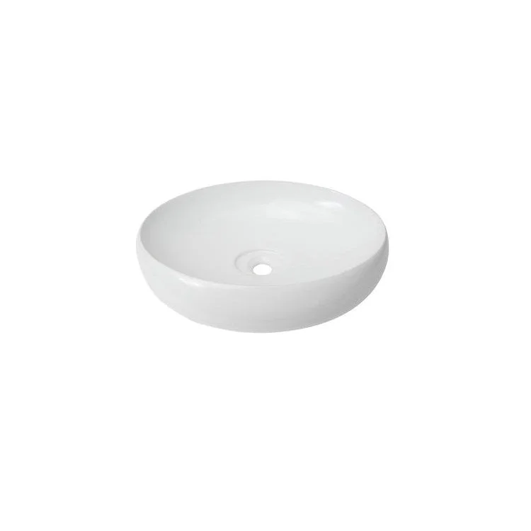 Vessel Cloud with Waste Cover 22-7/8 Inch White Vitreous China