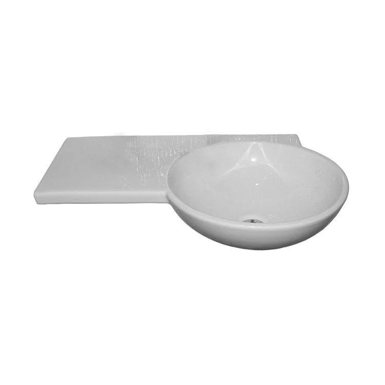 Lavatory Sink Gina Right 26-1/2 Inch White