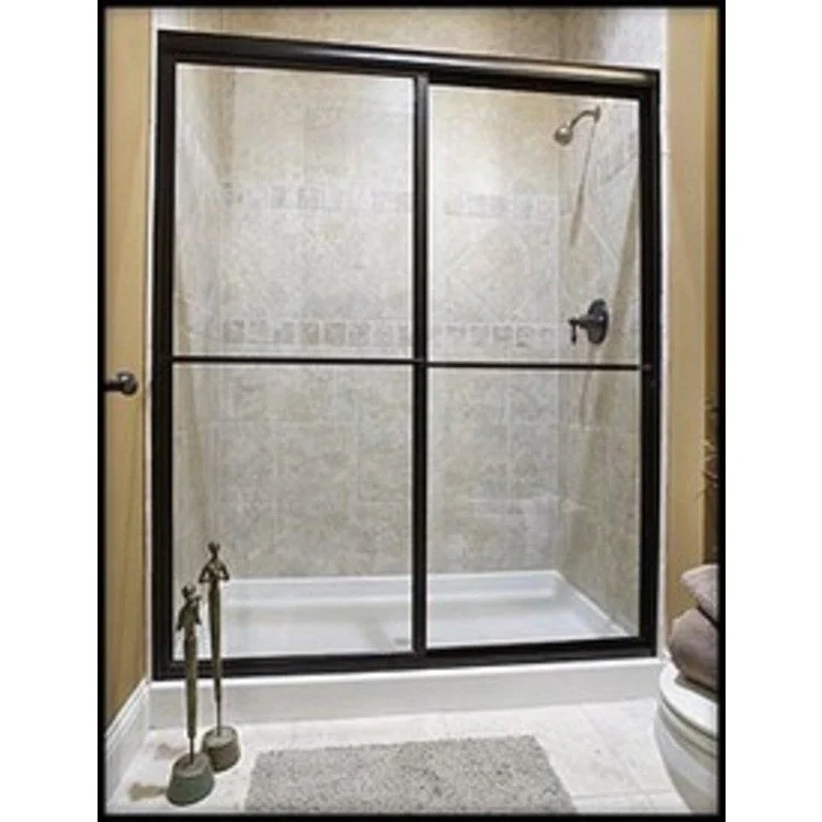 Shower Door Deluxe Sliding 52 to 54 x 71-1/2 Inch Silver Rain