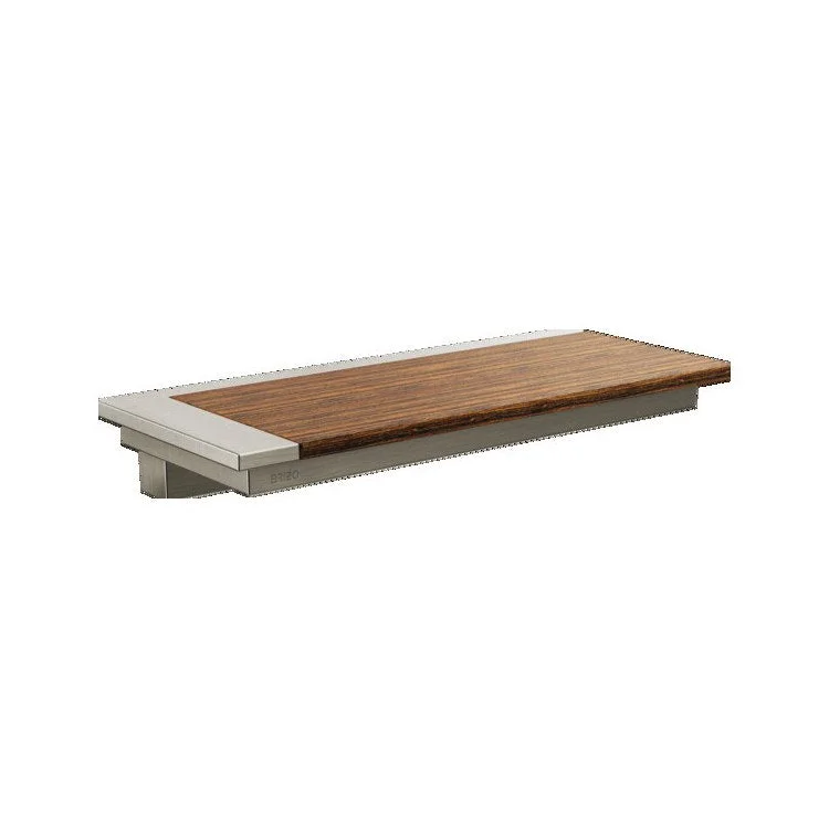 Shelf Frank Lloyd Wright Brilliance Luxe Nickel/Teak Wood 12 x 5 Inch Metal/Wood