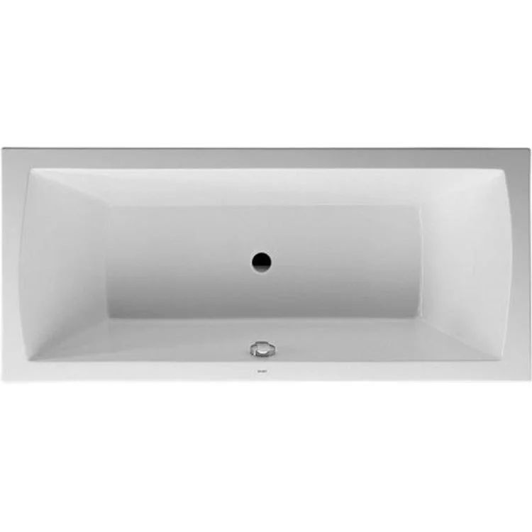 Soaking Tub Daro 70-7/8 x 31-1/2 Inch Drop-In with 2 Backrest Slopes Center Drain White Acrylic