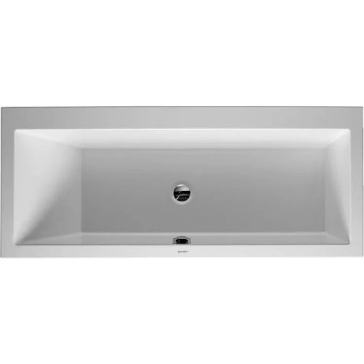 Soaking Tub Vero 66-7/8 x 29-1/2 Inch with 1 Backrest Slope Left Center Drain White Acrylic