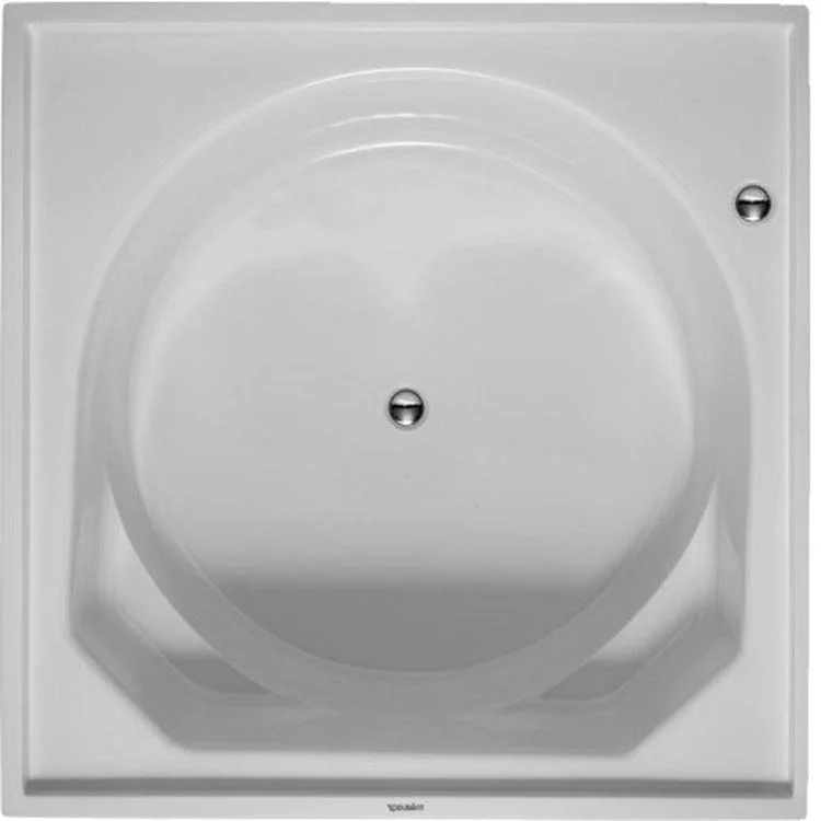 Soaking Tub Blue Moon 55-1/8 x 55-1/8 Inch Drop-In with Support Frame & Overflow Center Drain White Acrylic Square