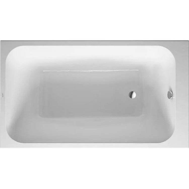 Soaking Tub DuraStyle 55-1/8 x 31-1/2 Inch Rear Drain White Acrylic