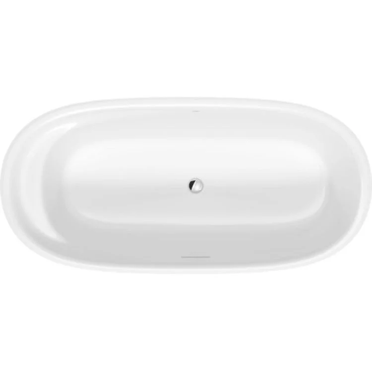 Freestanding Tub Cape Cod 73 x 35 Inch with 2 Backrest Slopes White Center Drain Oval