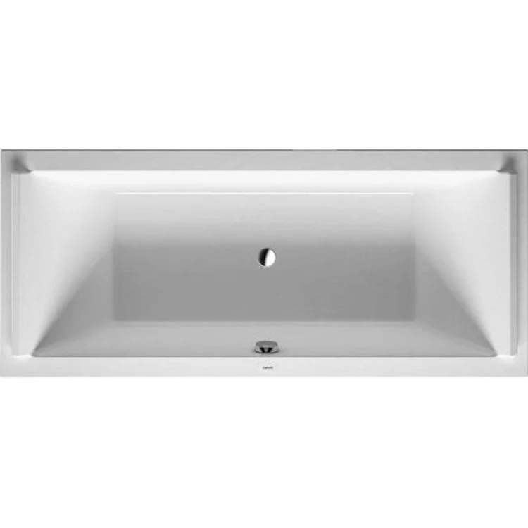 Soaking Tub Starck 70-7/8 x 31-1/2 Inch Drop-In with 2 Backrest Slopes Center Drain White Acrylic