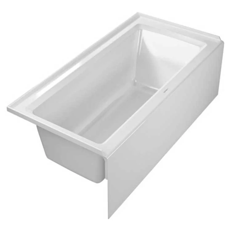 Soaking Tub Architec 60 x 29-7/8 Inch Integrated Panel & Flange Left Drain White Acrylic