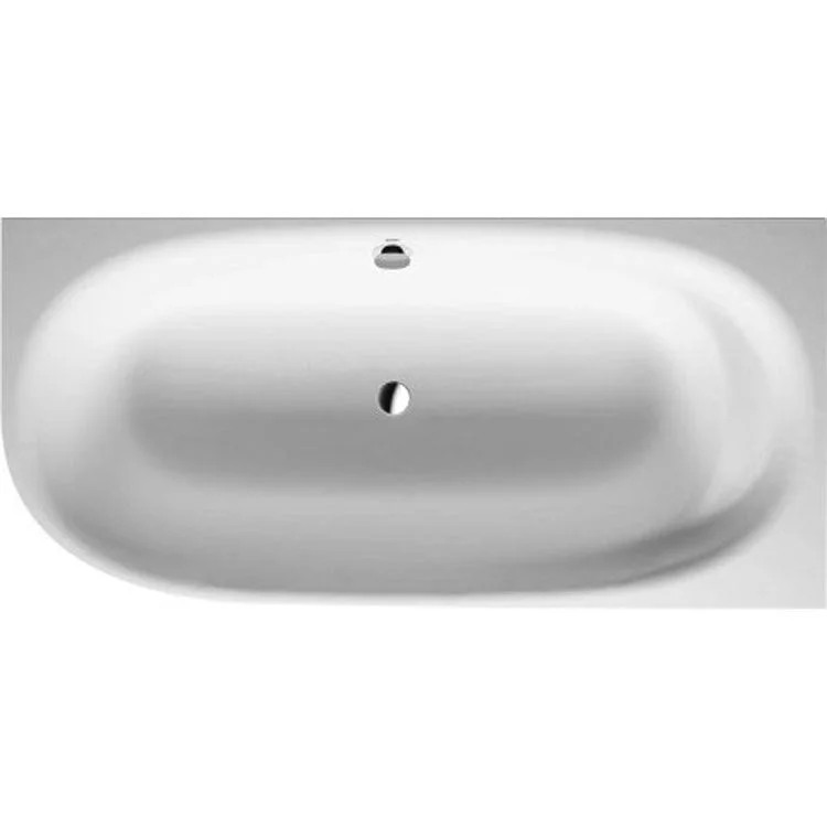 Soaking Tub Cape Cod 74-3/4 x 35-3/8 Inch Right Corner with 1 Backrest Slopes Center Drain White DuraSolid