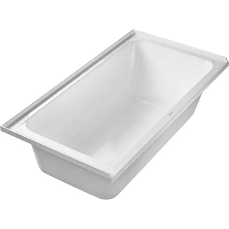 Soaking Tub D-Code 60 x 32 Inch Drop-In Left Drain White Acrylic