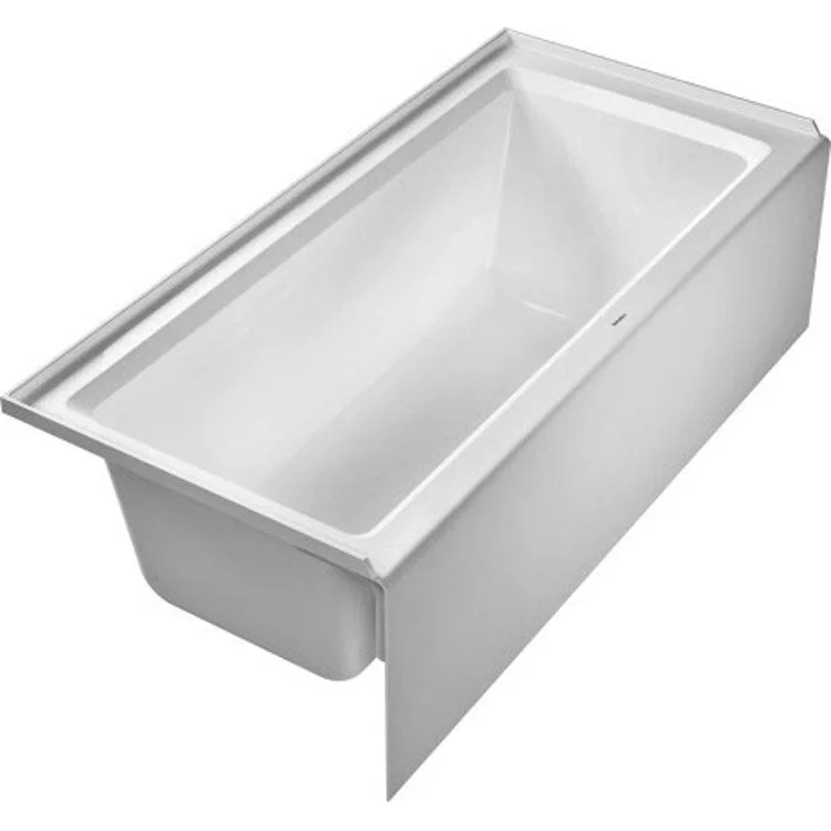 Soaking Tub Architec 66 x 32 Inch Integrated Panel & Flange Left Drain White Acrylic