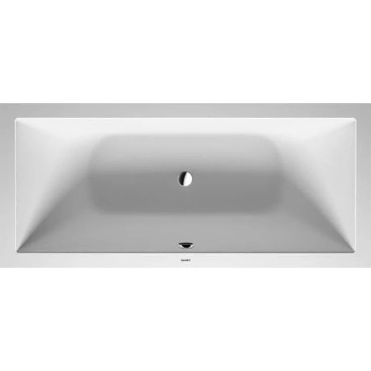 Soaking Tub DuraSquare Drop-In with 2 Backrest Slopes Center Drain White DuraSolid Rectangle 70-7/8 Inch