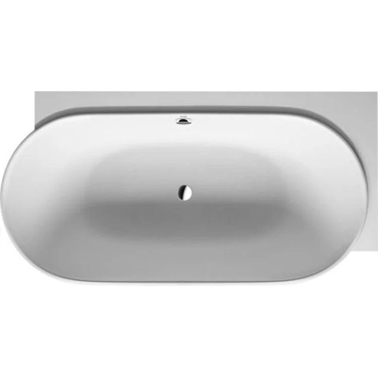 Soaking Tub Luv Right Corner with 2 Backrest Slopes Center Drain White DuraSolid 72-7/8 Inch