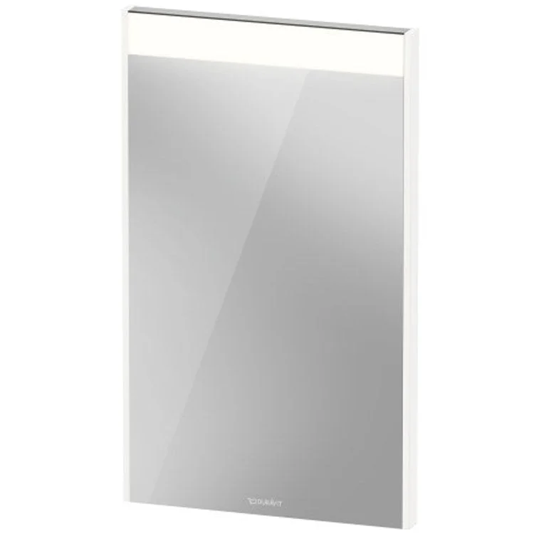 Mirror Brioso 27-1/2 x 16-1/2 Inch White Matte with Lighting Rectangle