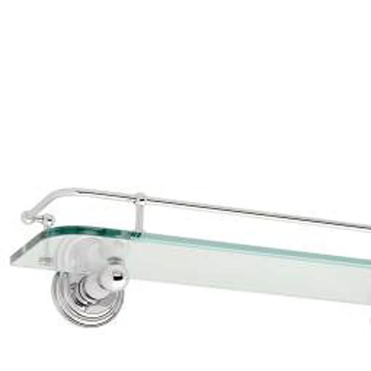 Shelf Chelsea Gallery Rail Polished Chrome 24 Inch Brass/Glass