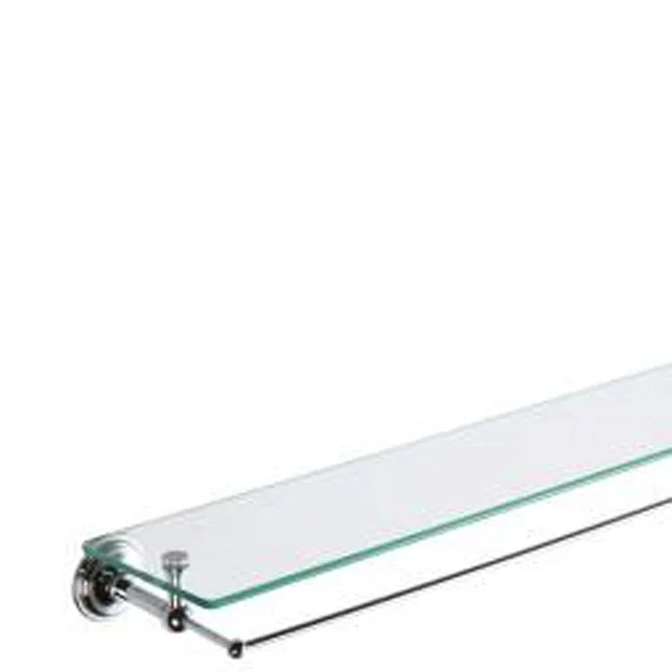 London Terrace 24" Tempered Glass Shelf with Gallery Rail