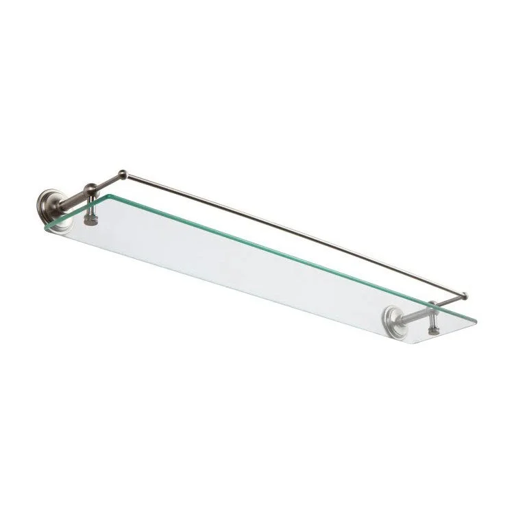 London Terrace 24" Tempered Glass Shelf with Gallery Rail