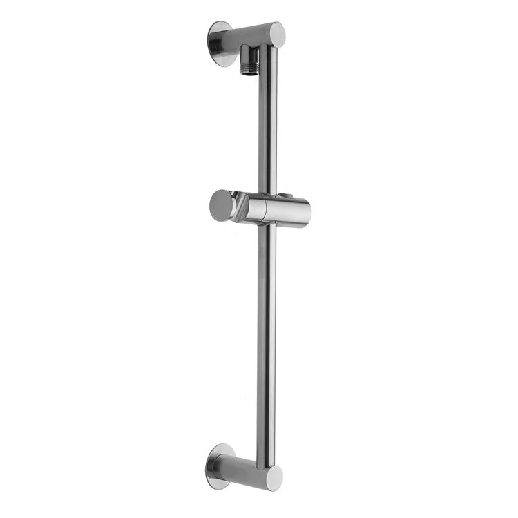 Wall Bar Contemporary Slim Matte Black 24 Inch Includes Top Water Inlet Push Button Slide Bar Adjustable Handshower Angle Brass