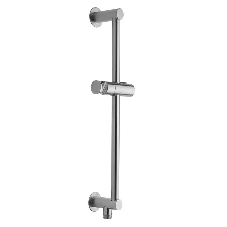 Wall Bar Contemporary Slim Oil Rubbed Bronze 24 Inch Includes Bottom Water Outlet Push Button Slider Adjustable Handshower Angle Brass