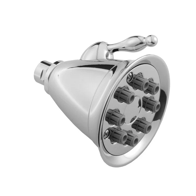 Showerhead Pissaro Retro 2 Function Polished Chrome 4-1/8 Inch 1.75 Gallons per Minute Full Rain/Rain/Easy Clean