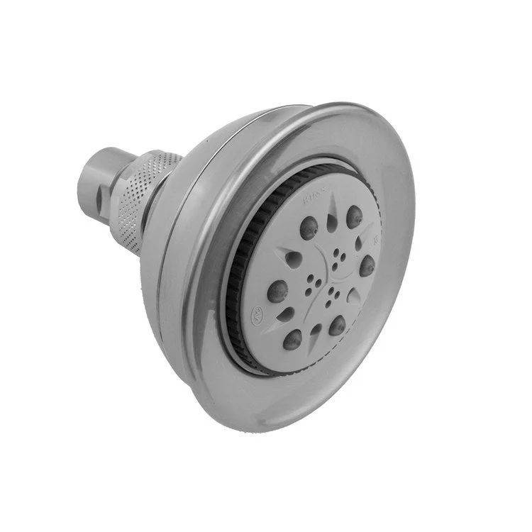 Showerhead Ambra 5 Function Polished Chrome 3-1/2 Inch 1.75 Gallons per Minute Full Rain/Full Rain Massage/Massage/Nebulizing Mist/Nebulizing Mist Full Rain/Easy Clean