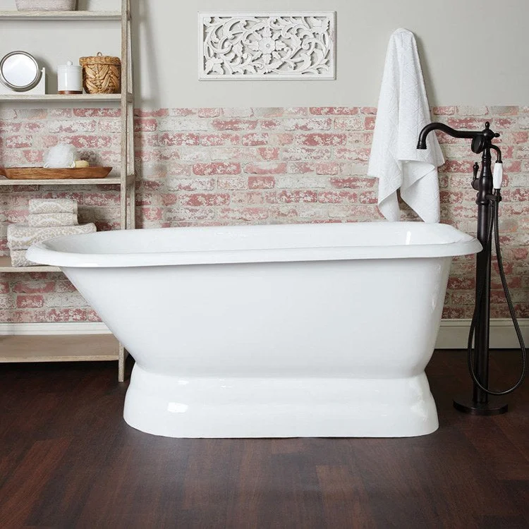 Freestanding Tub Piedmont 60 x 30 x 24-1/2 Inch No Drillings End White Oval