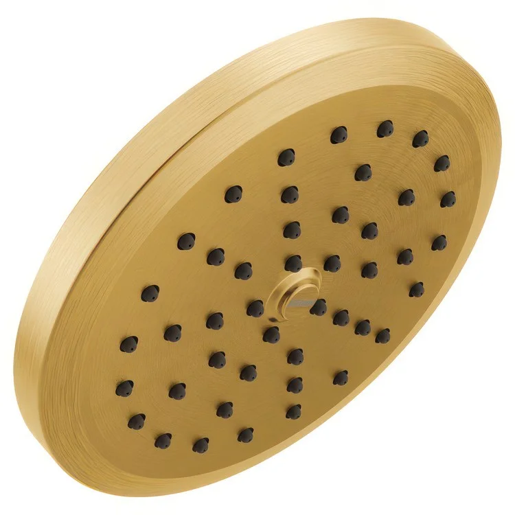 Showerhead Greenfield 1 Function Brushed Gold 6-3/4 Inch 2.5 Gallons per Minute Rainfall