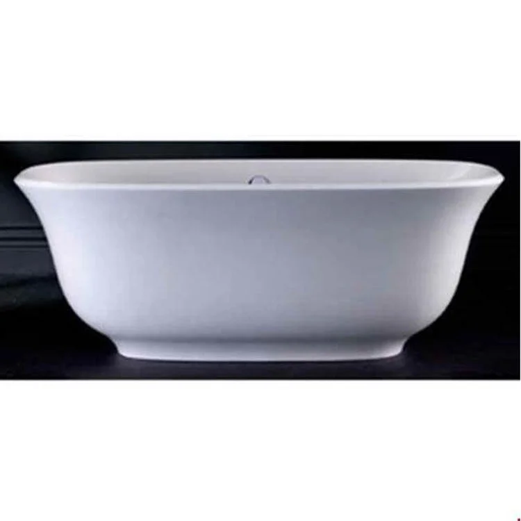 Freestanding Tub Amiata 65 x 32 Inch Less Overflow Center Drain Standard White Gloss Rectangle