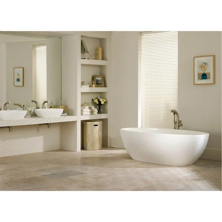 Freestanding Tub Barcelona 70 x 34 Inch Less Overflow Center Drain Standard White Gloss Oval