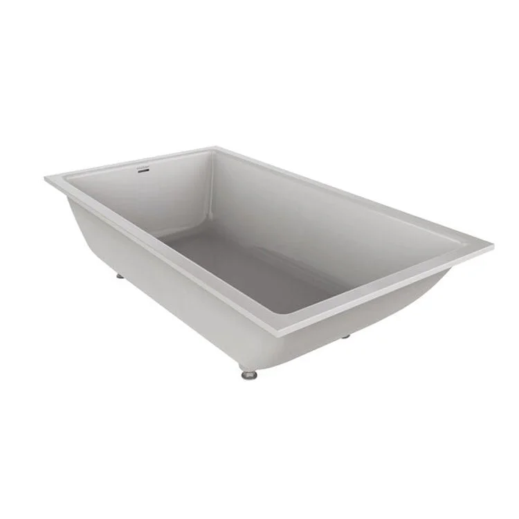 Tub Kaldera 66 x 36 Inch Undermount or Drop-In Internal Overflow Rear Drain Standard White Gloss Volcanic Limestone