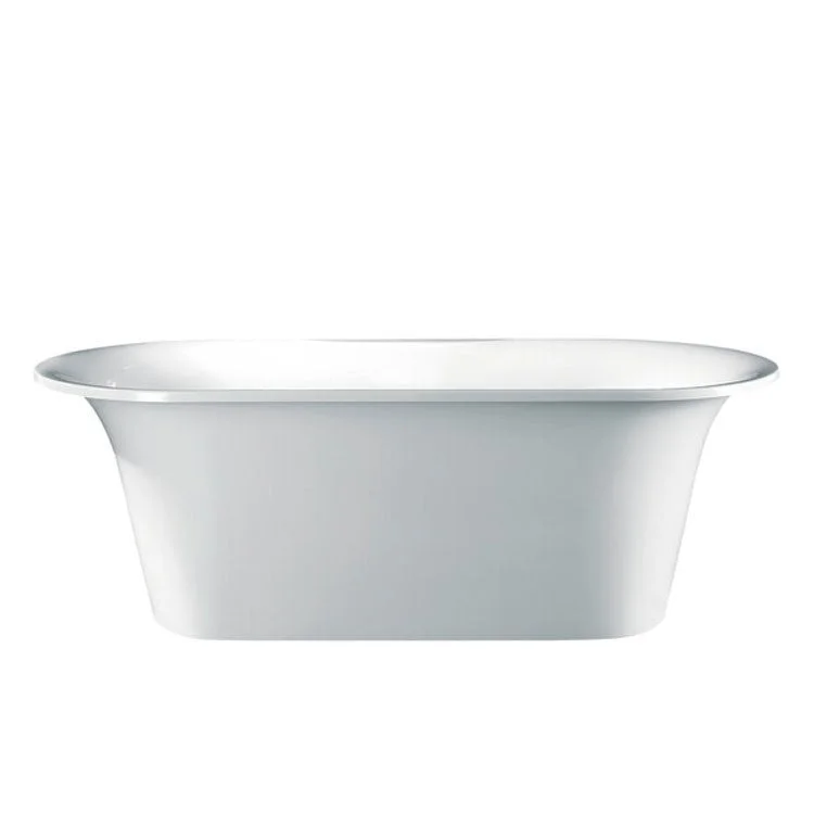 Freestanding Tub Monaco 69 x 32 Inch Less Overflow Side Drain Standard White Gloss Oval