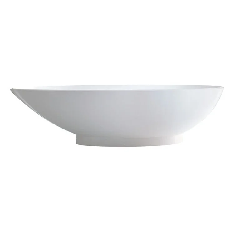 Freestanding Tub Napoli 75 x 34 Inch Less Overflow Center Drain Standard White Gloss Egg